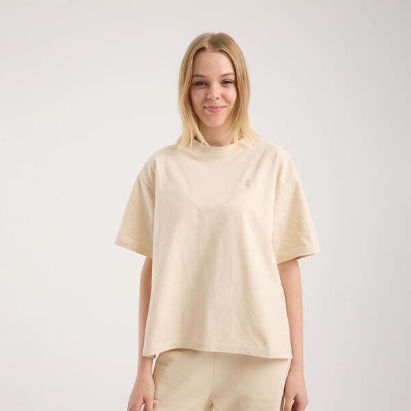 Kadın Kum Beji Oversized T-shirt
