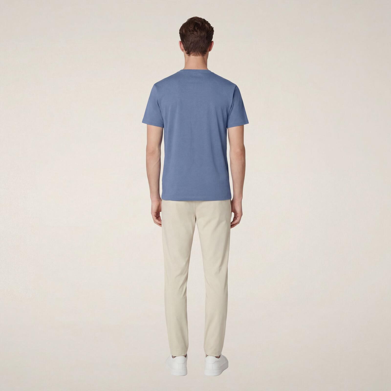 Erkek T-Shirt Açık Mavi-Adelmar