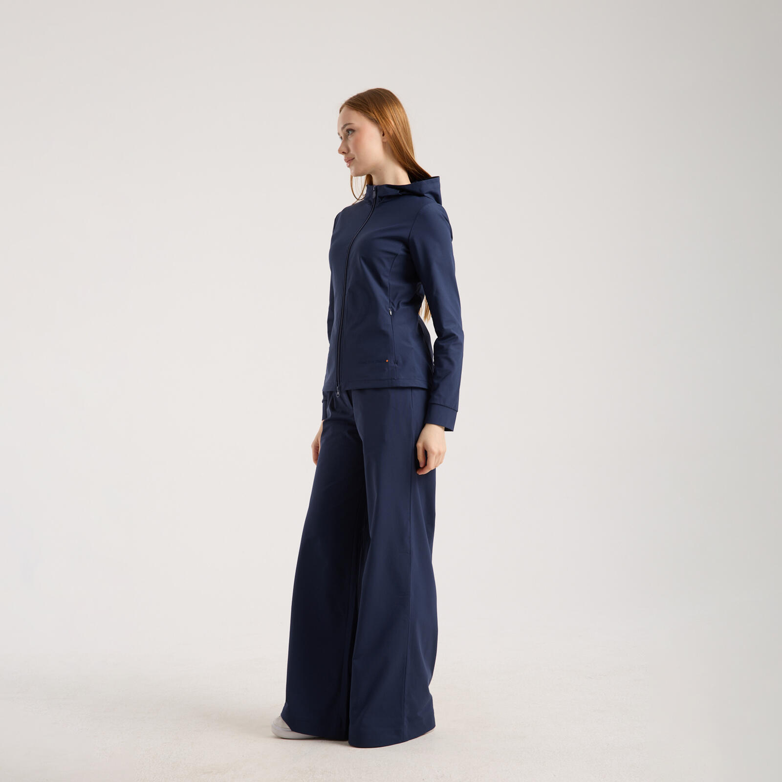 Kadın Wide Leg Pantolon Lacivert - Ilma