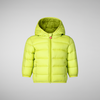 Unisex Çocuk Şişme Mont Fosforlu Yeşil - Wally