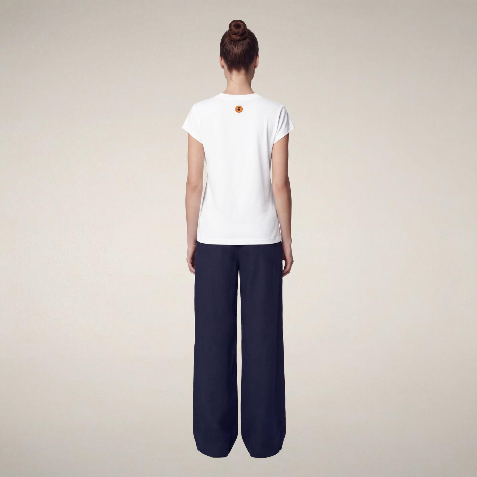 Kadın T-shirt Beyaz - Fiora