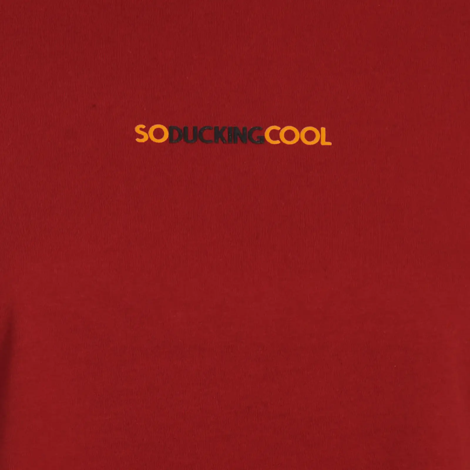 Kadın T-shirt Koyu Kırmızı -SO DUCKING COOL
