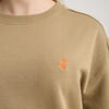 Kadın Haki Kahverengi Bisiklet Yaka Sweatshirt
