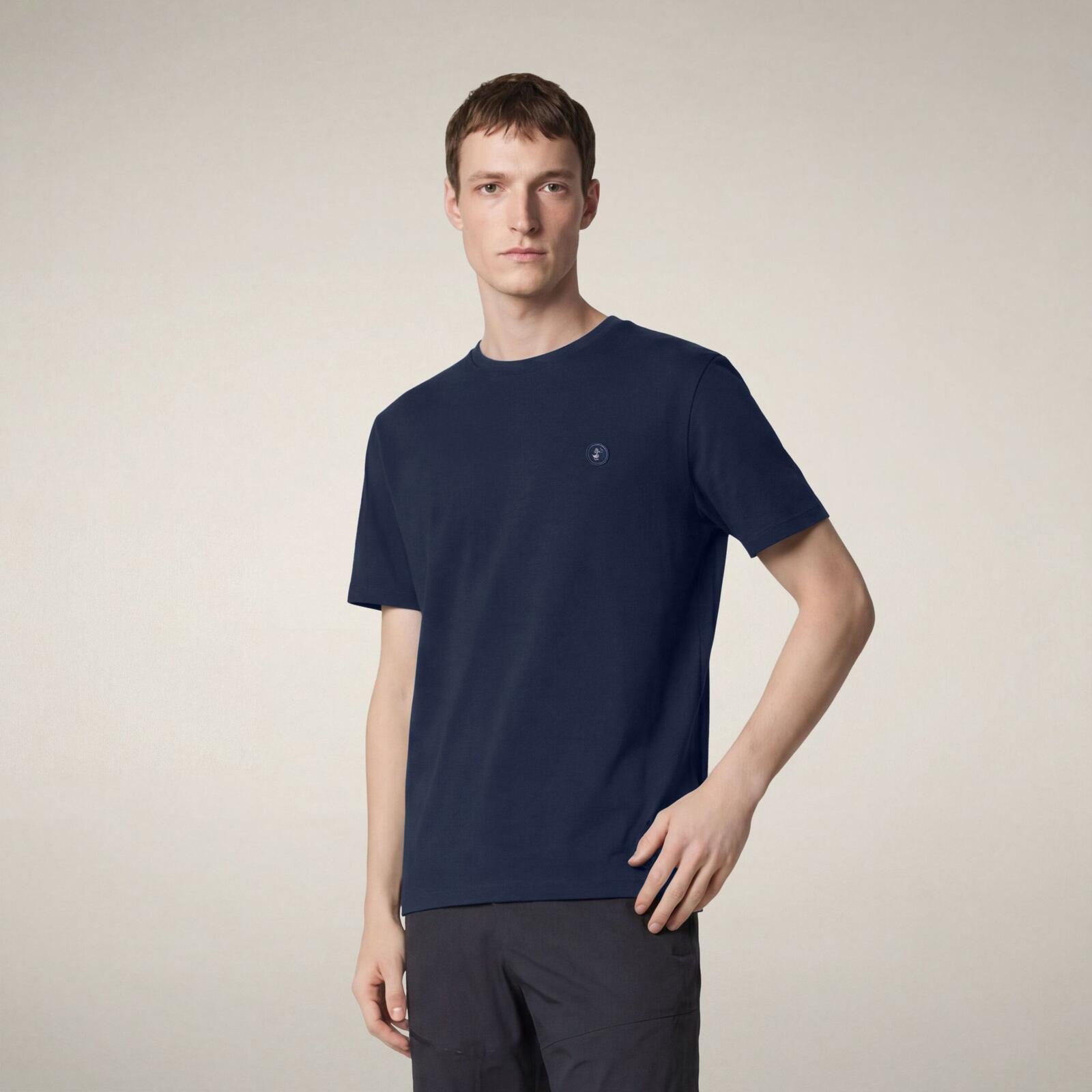Erkek T-shirt Lacivert - Adelmar