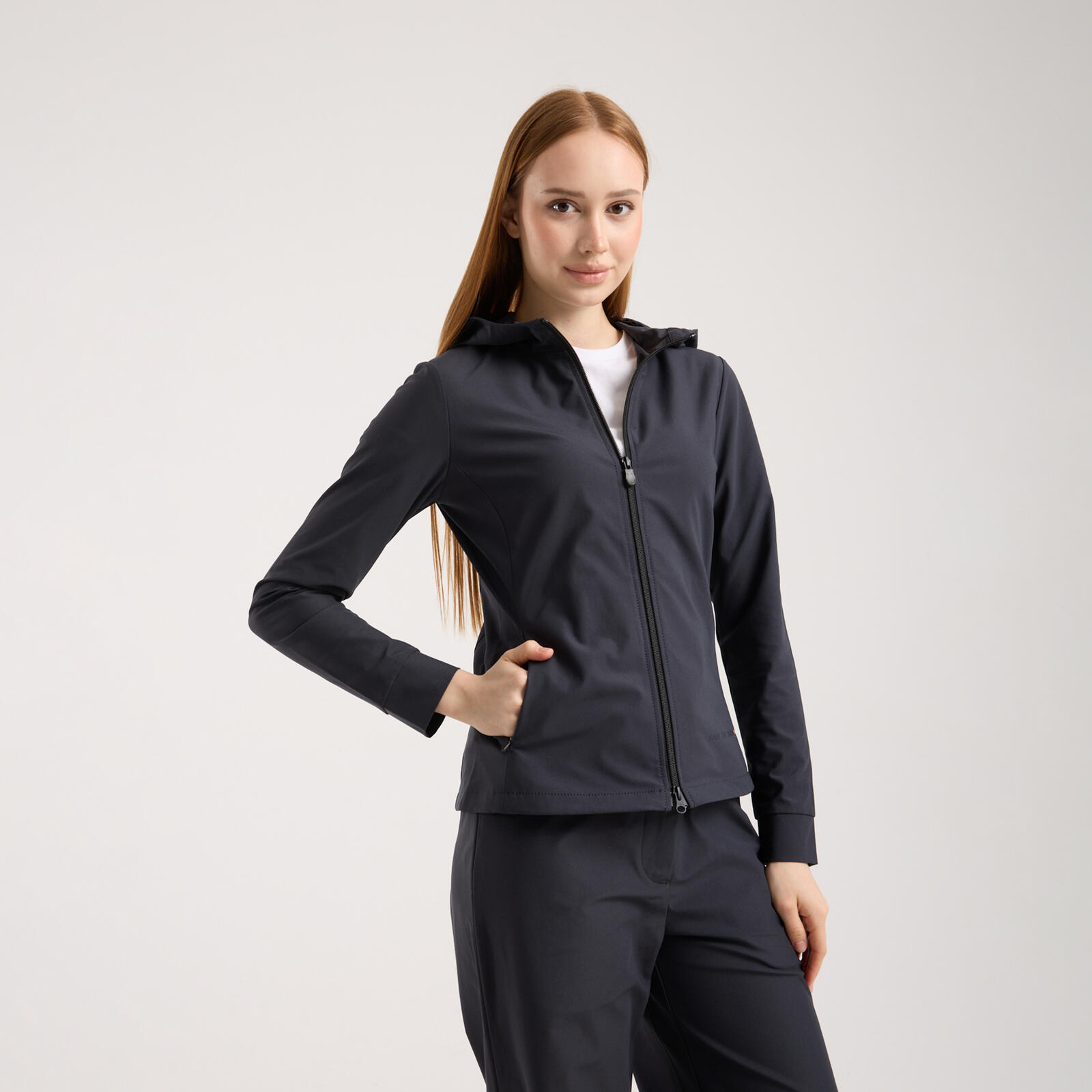 Kadın Kapüşonlu Sweatshirt Siyah - Pear