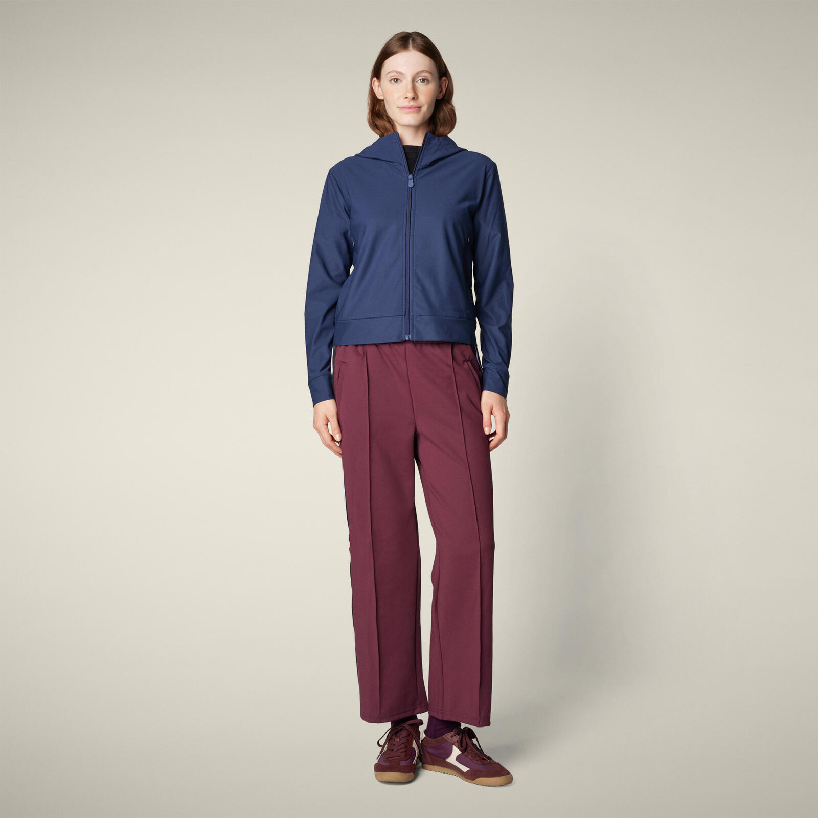 Kadın Kapüşonlu Sweatshirt Lacivert - Pear