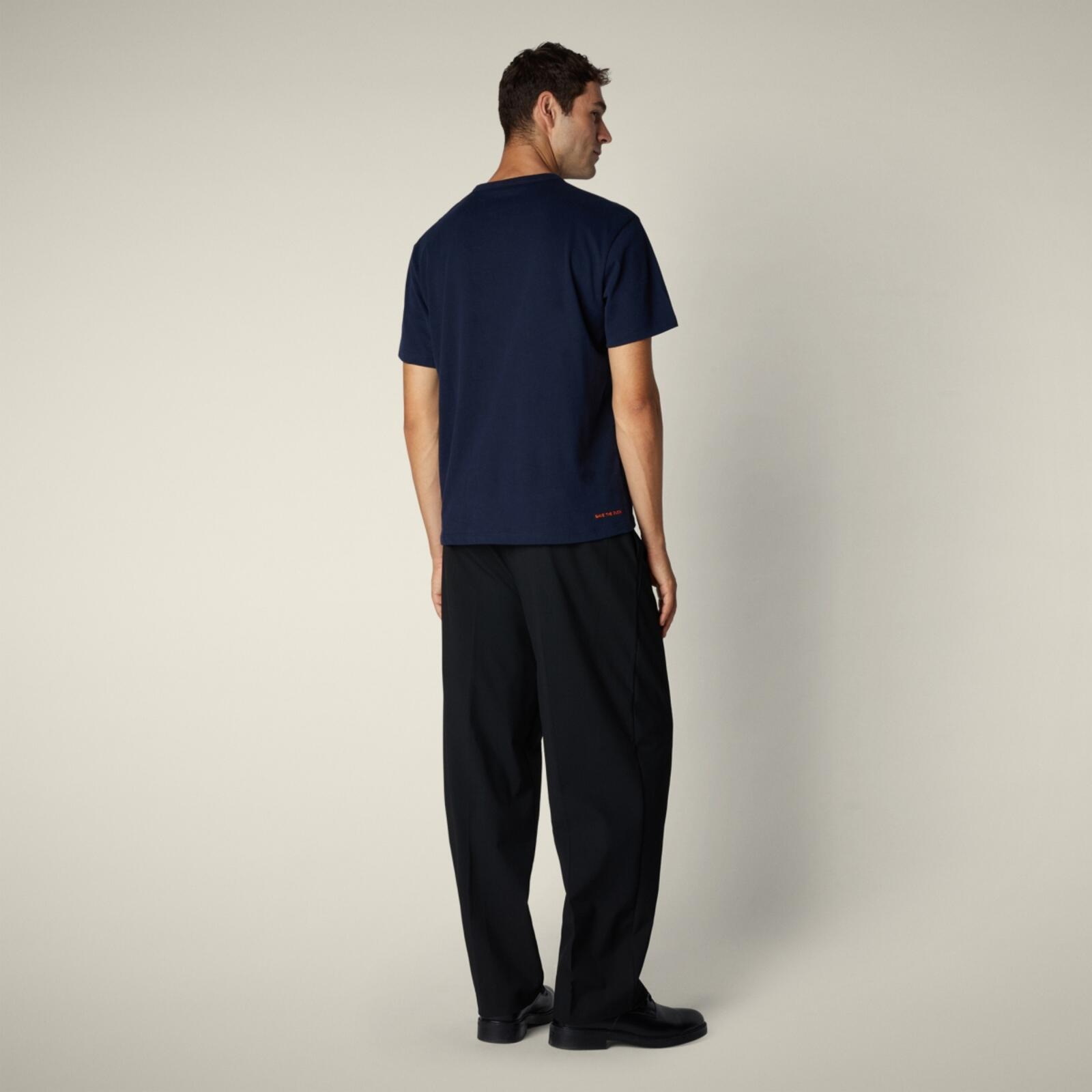 Erkek T-shirt Lacivert - Bram