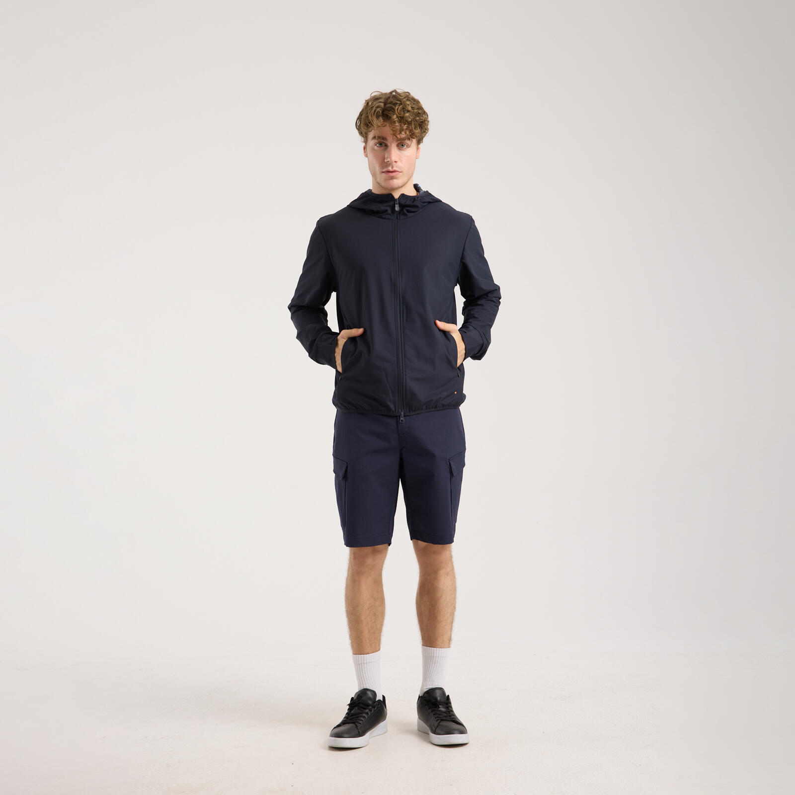 Erkek Fermuarlı Sweatshirt Koyu Lacivert - Delos
