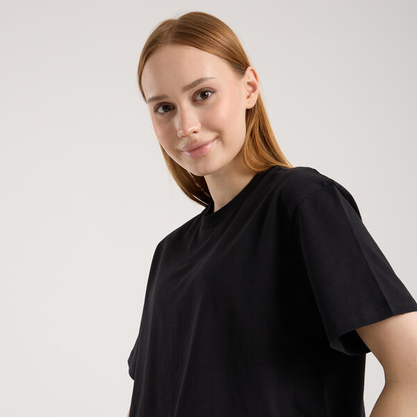 Kadın Siyah Kısa T-shirt