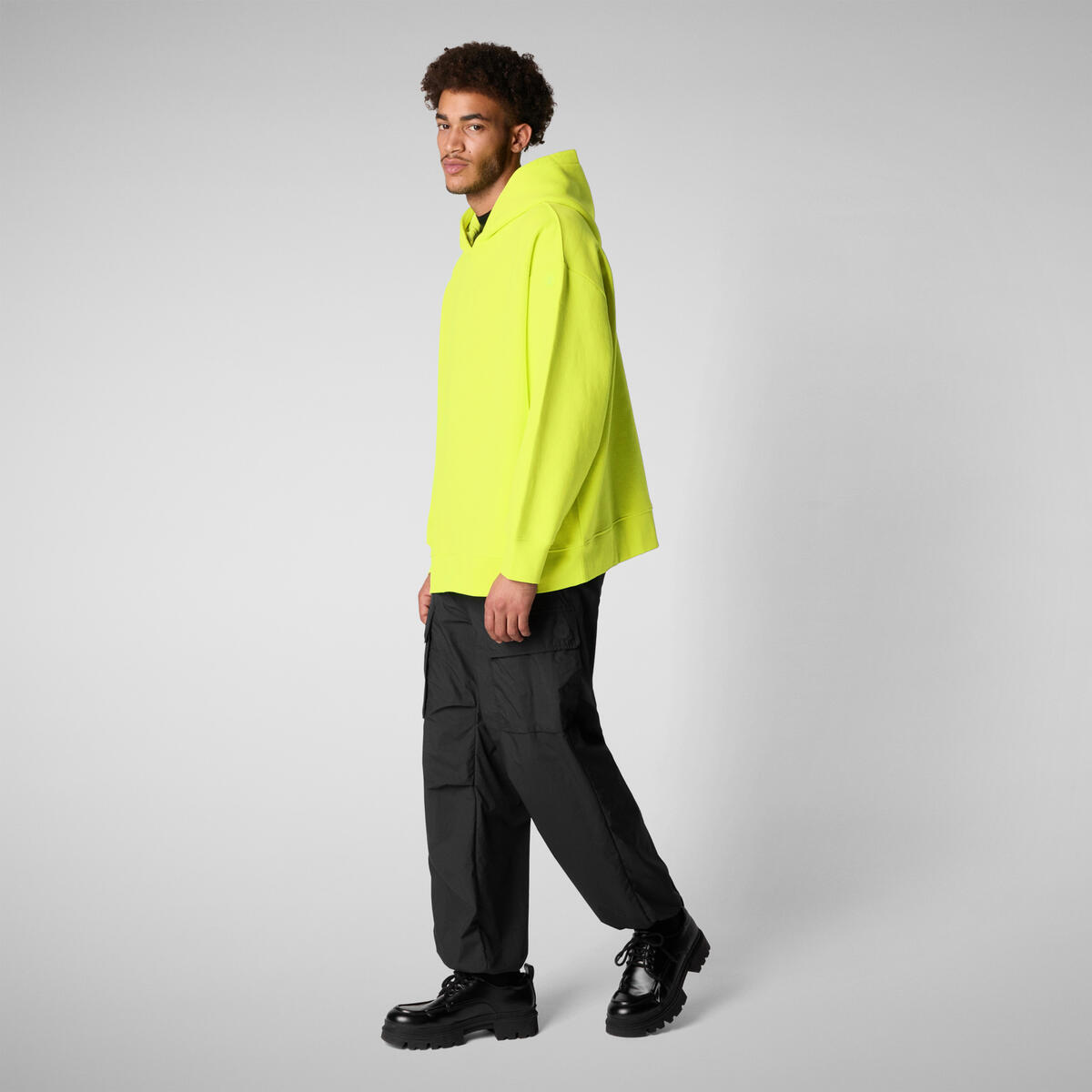 Unisex Kapüşonlu Sweatshirt Fosforlu Yeşil - Itea