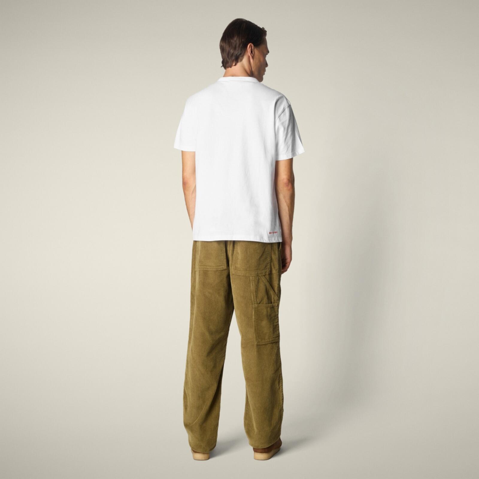 Erkek T-shirt Beyaz - Bram