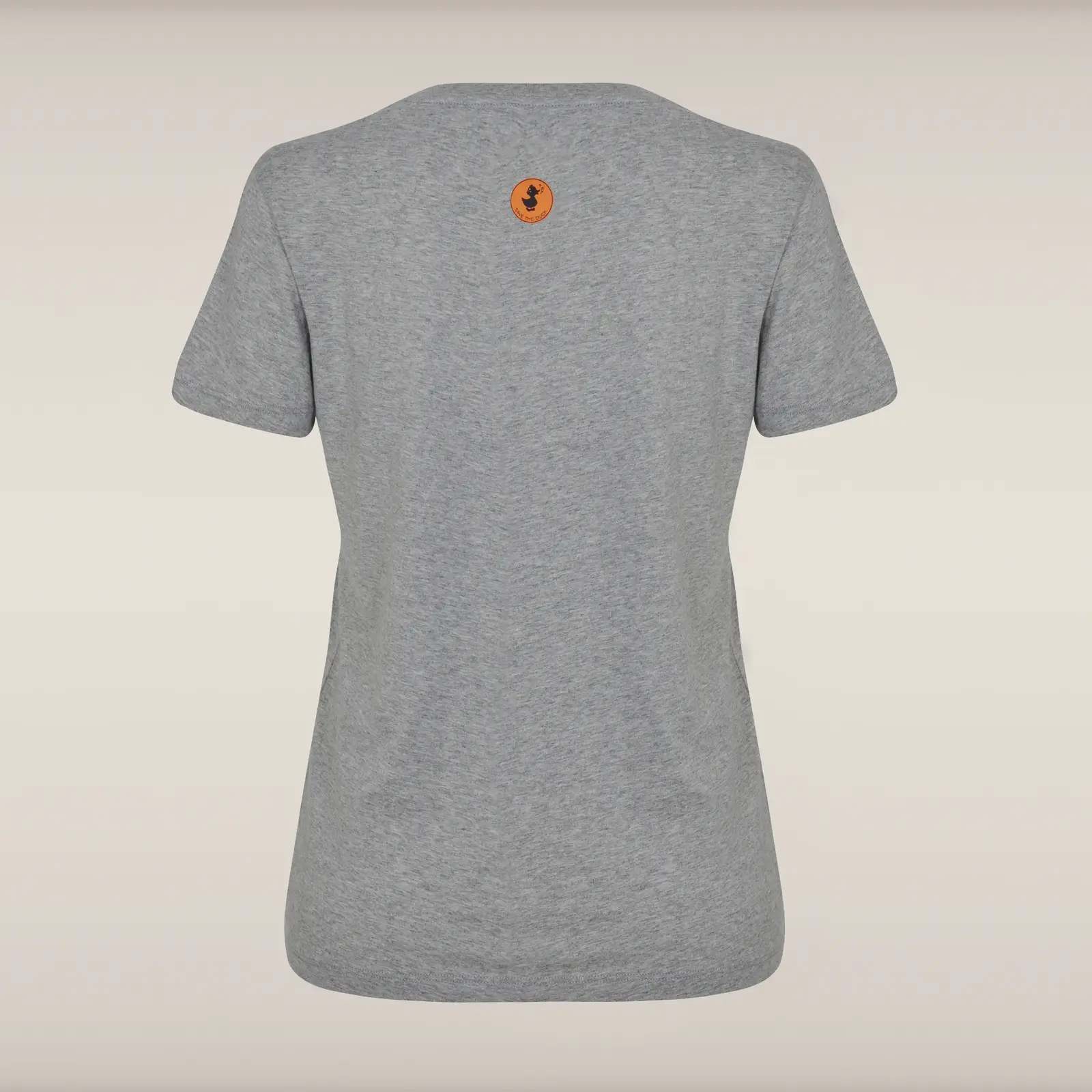 Kadın T-shirt Açık Gri Melanj -WHAT THE DUCK