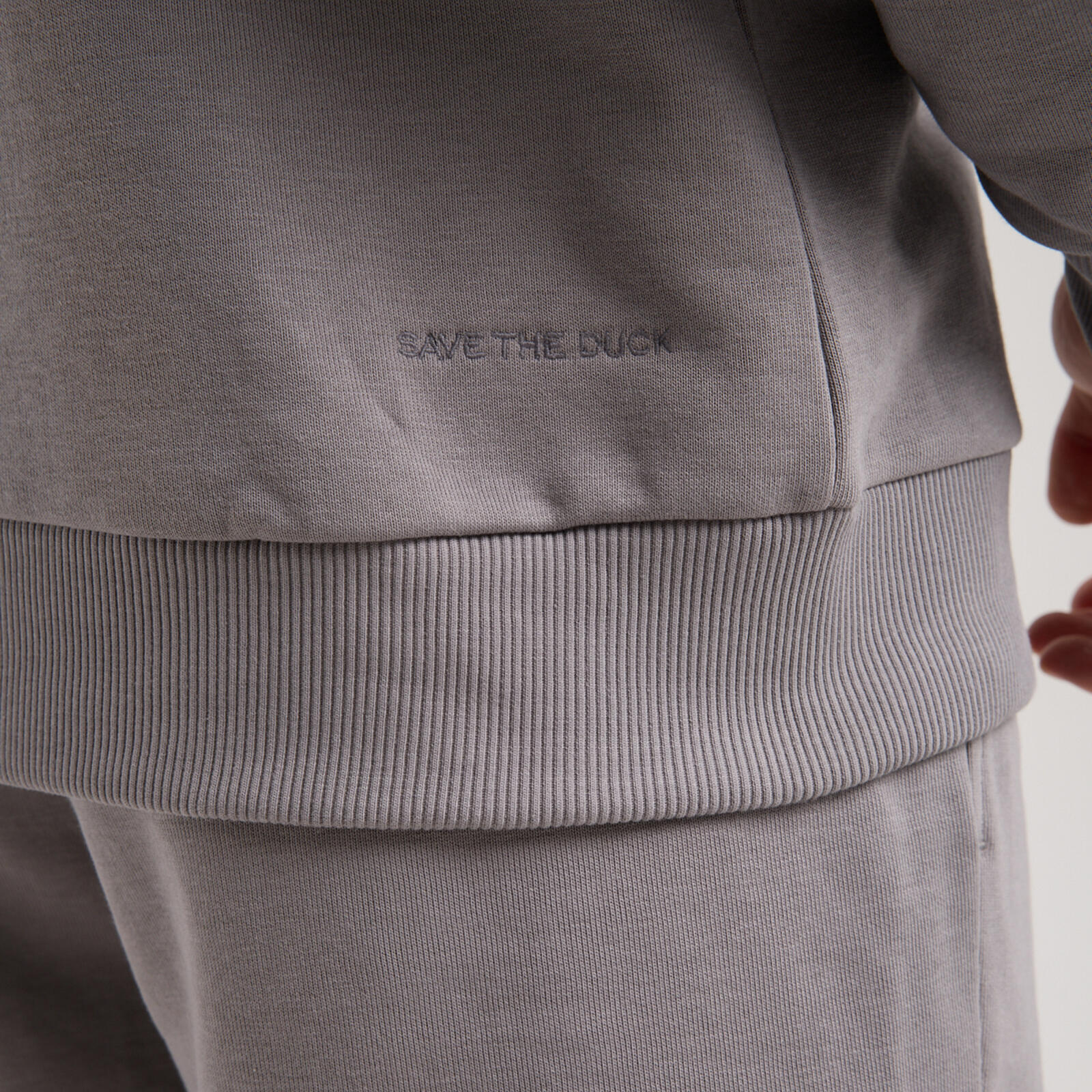 Erkek Koyu Gri Yarım Fermuarlı Sweatshirt