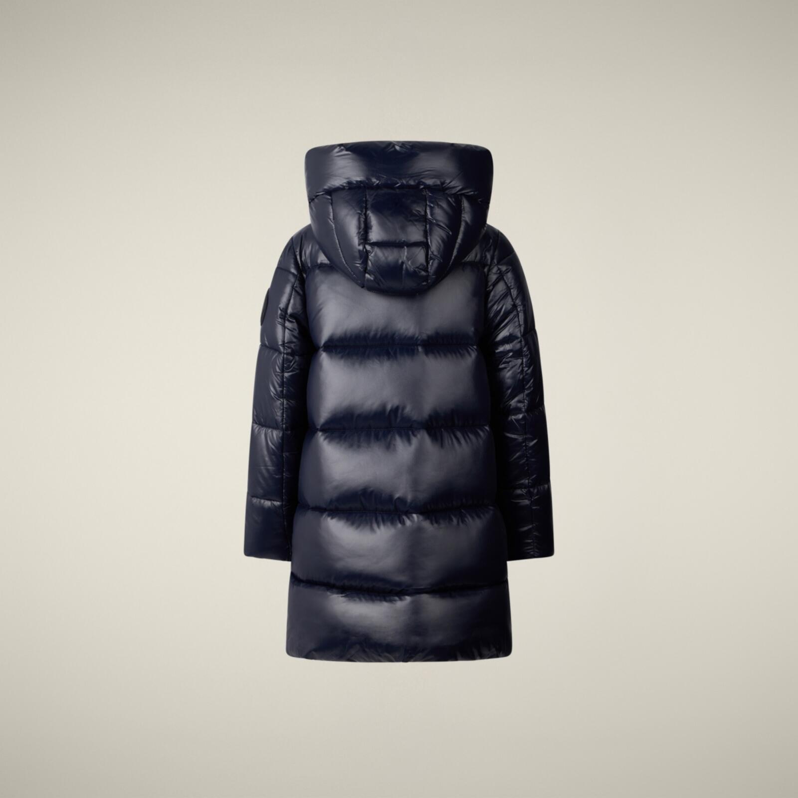 Kız Çocuk Kapüşonlu Şişme Mont Koyu Koyu Lacivert - Millie