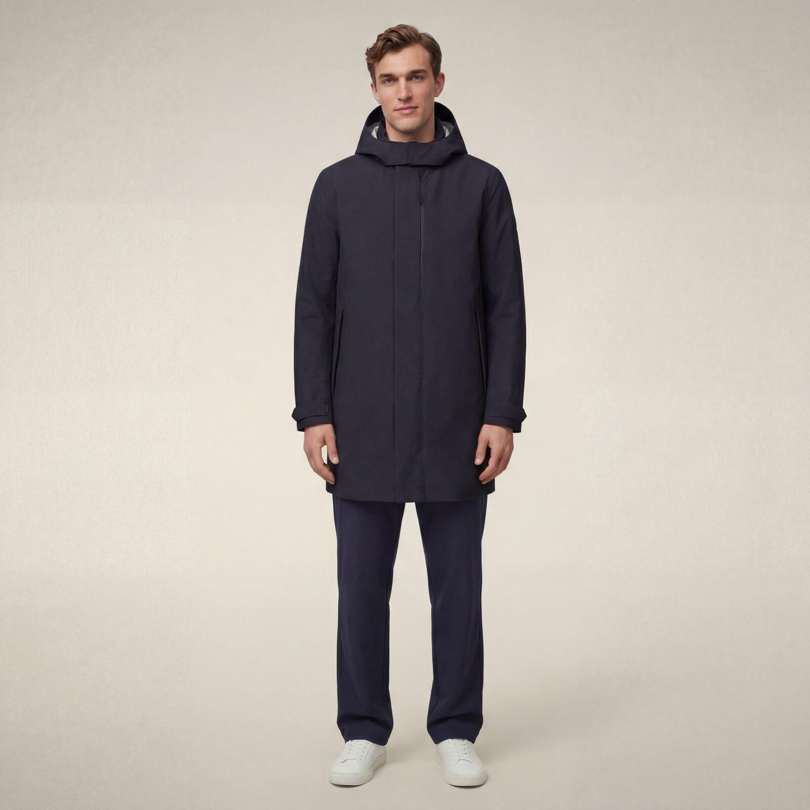 Erkek Trençkot Koyu Lacivert-Battersea