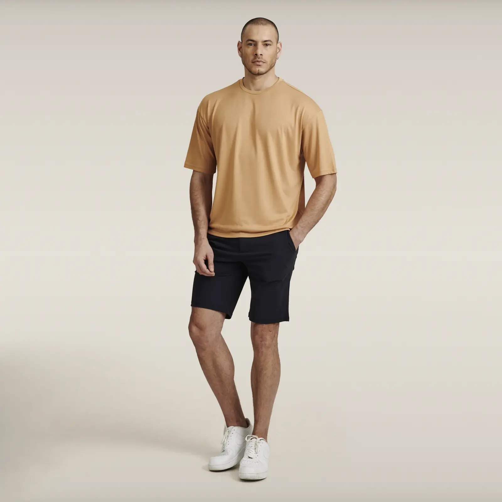 Açık Kahverengi Erkek Modal T-shirt