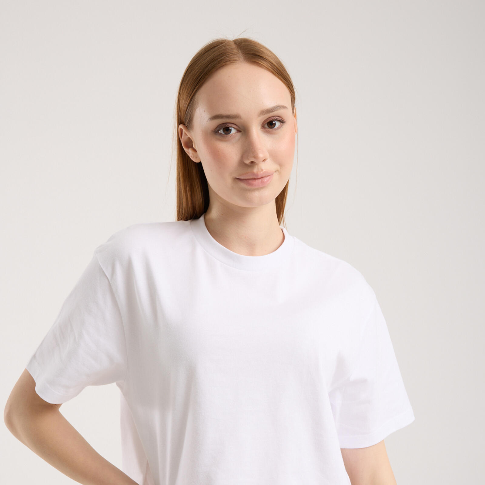 Kadın Beyaz Kısa T-shirt