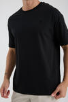 Erkek Oversize T-shirt Siyah - Fran