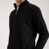 Erkek Siyah Yarım Fermuarlı Sweatshirt