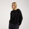 Kadın Siyah Bisiklet Yaka Sweatshirt