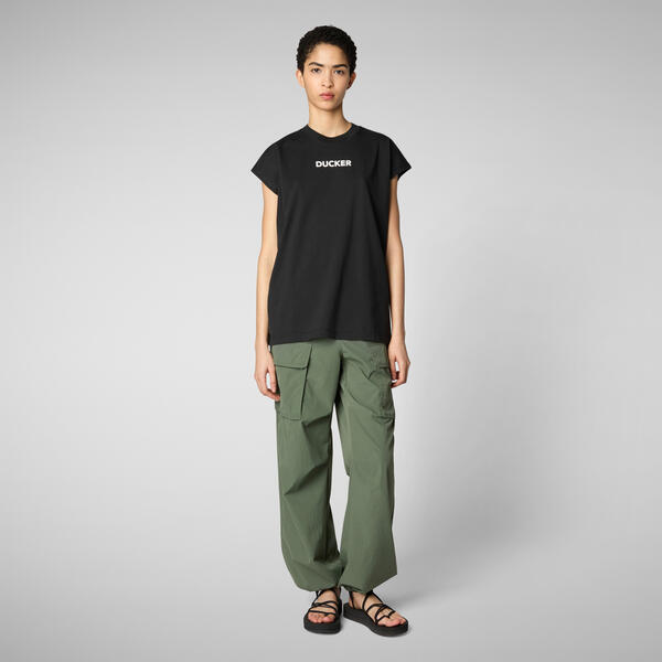 Kadın T-shirt Siyah - Micah