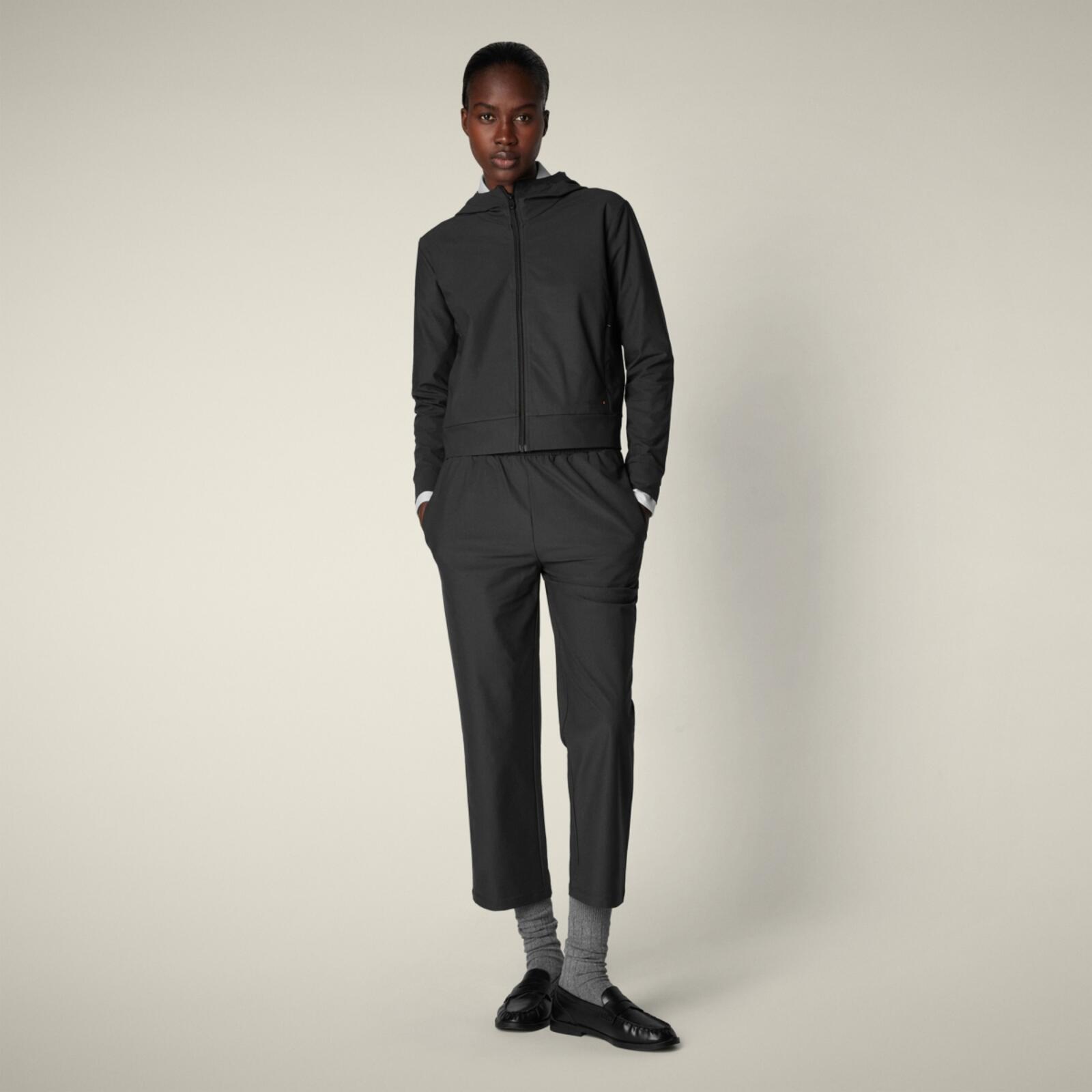 Kadın Kapüşonlu Sweatshirt Siyah - Pear