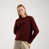 Kadın Bordo Basic Fit Kazak