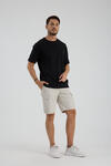 Erkek Oversize T-shirt Siyah - Fran