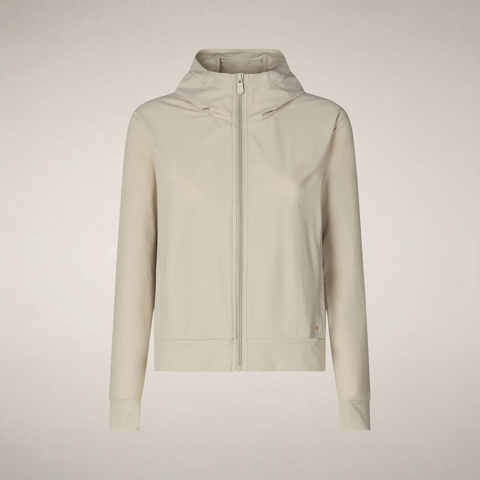 Kadın Kapüşonlu Sweatshirt Bej - Pear