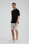 Erkek Oversize T-shirt Siyah - Fran