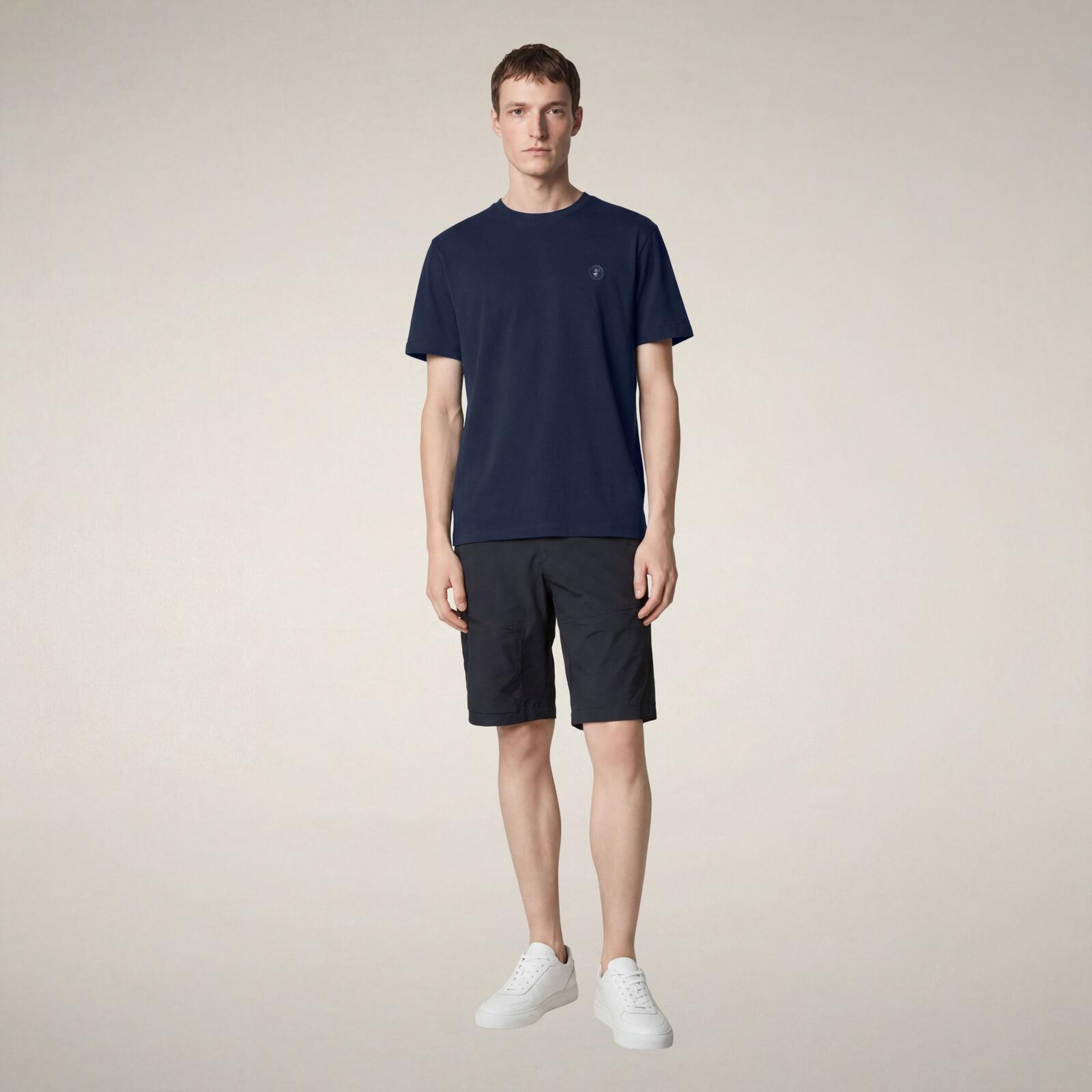 Erkek T-shirt Lacivert - Adelmar