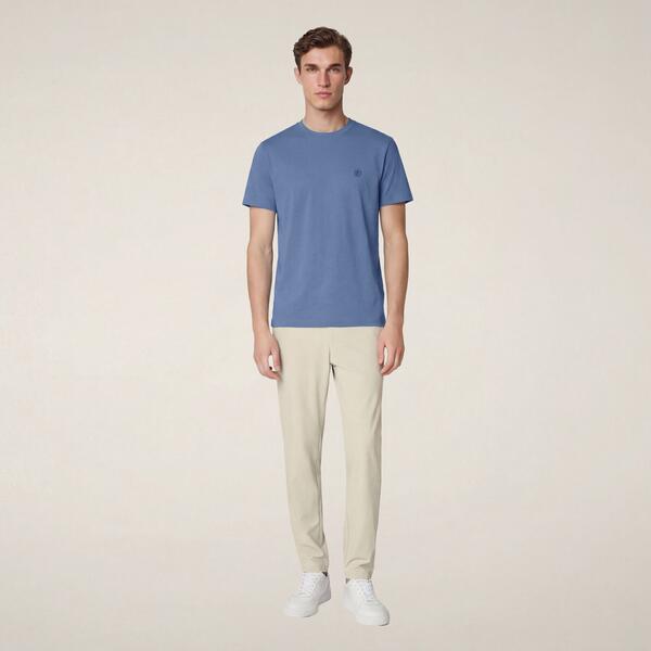 Erkek T-Shirt Açık Mavi-Adelmar