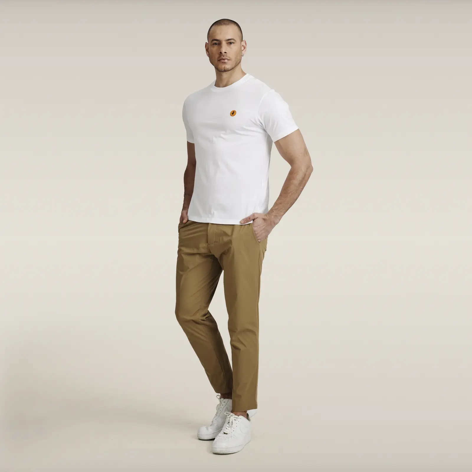 Erkek T-Shirt Beyaz-Cam