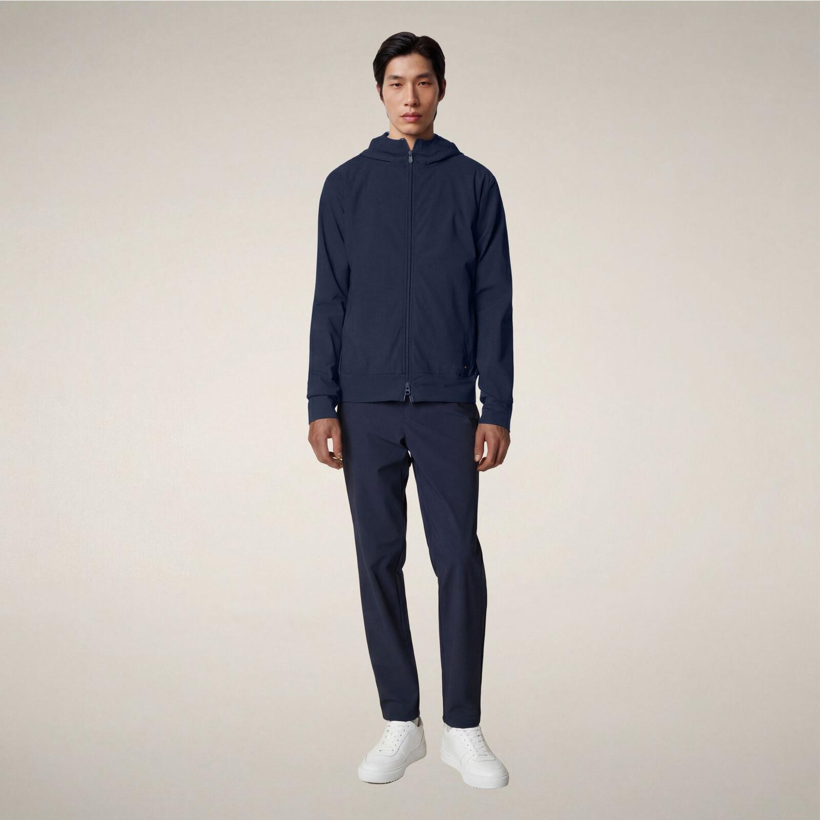 Erkek Fermuarlı Sweatshirt Lacivert - Luiz