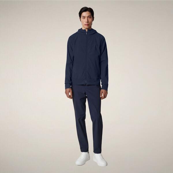 Erkek Fermuarlı Sweatshirt Lacivert - Luiz