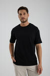 Erkek Oversize T-shirt Siyah - Fran