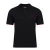 Erkek Siyah Polo Yaka Pike T-shirt