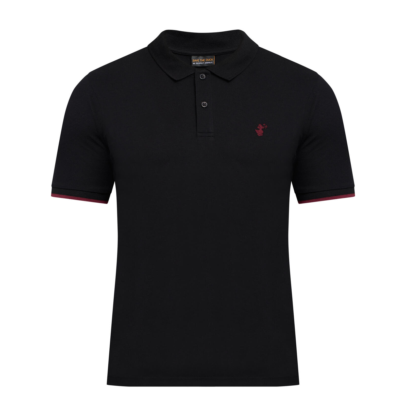 Erkek Siyah Polo Yaka Pike T-shirt