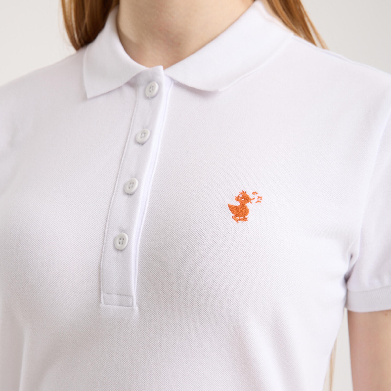 Kadın Beyaz Polo Yaka T-shirt