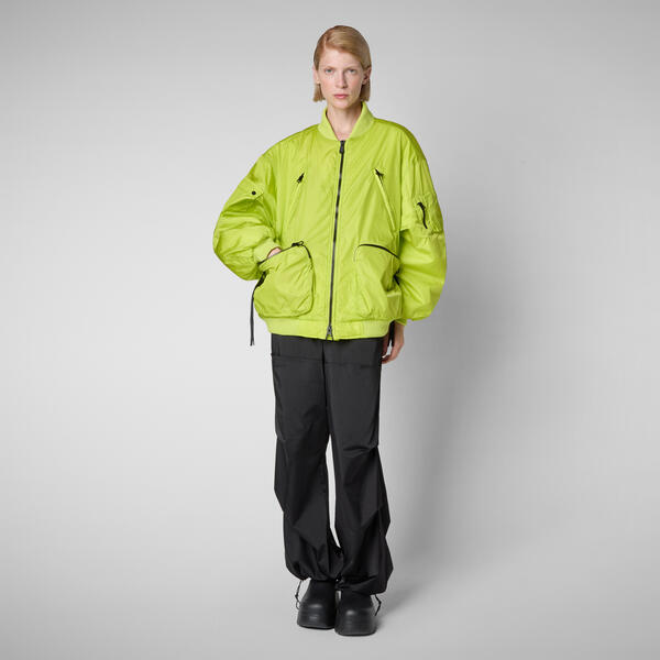 Unisex Bomber Ceket Fosforlu Yeşil - Usher