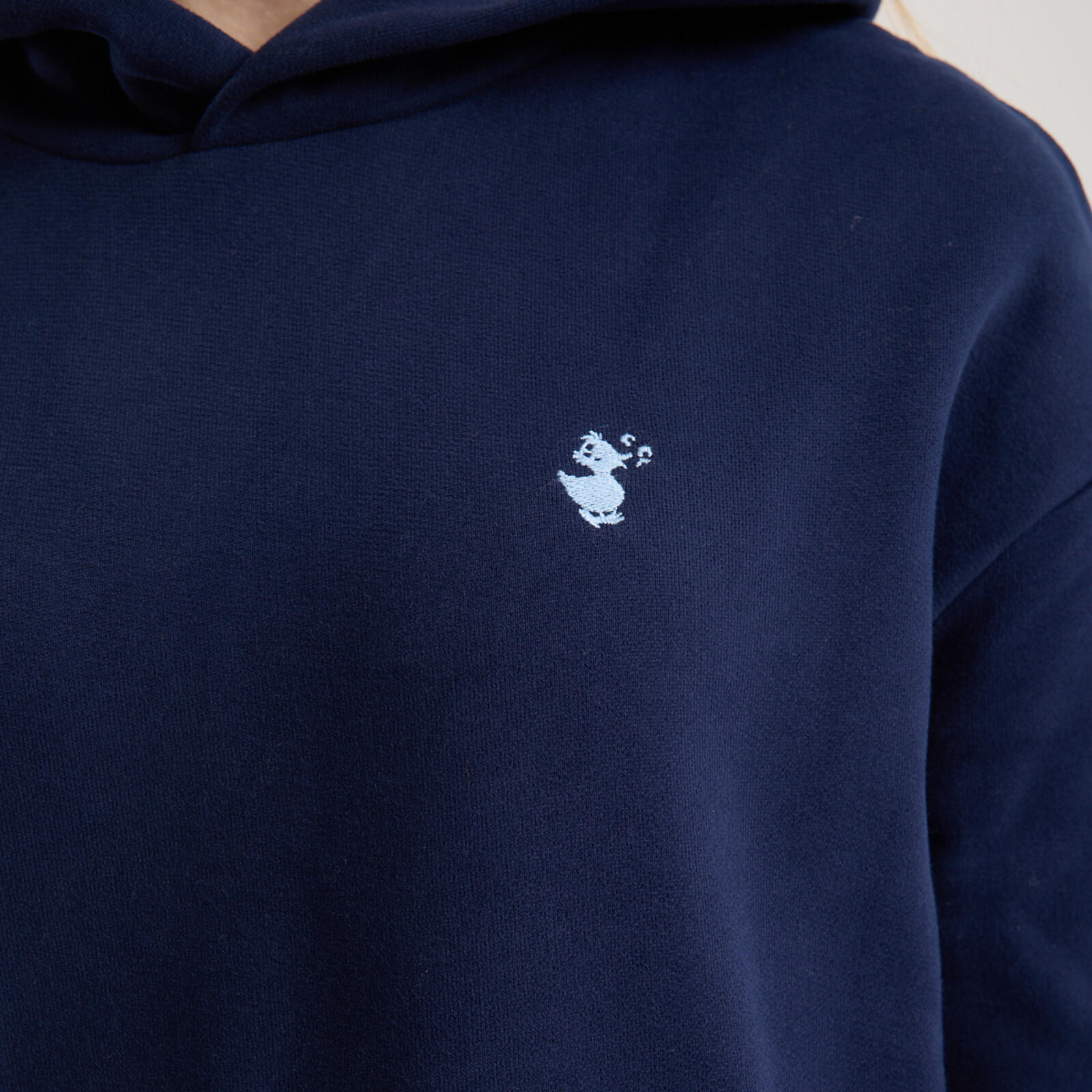 Kadın Lacivert Kapüşonlu Sweatshirt