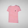 Çocuk Çizgili T-shirt Kırmızı - Fox