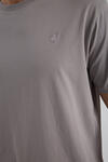 Erkek Oversize T-shirt Gri - Fran
