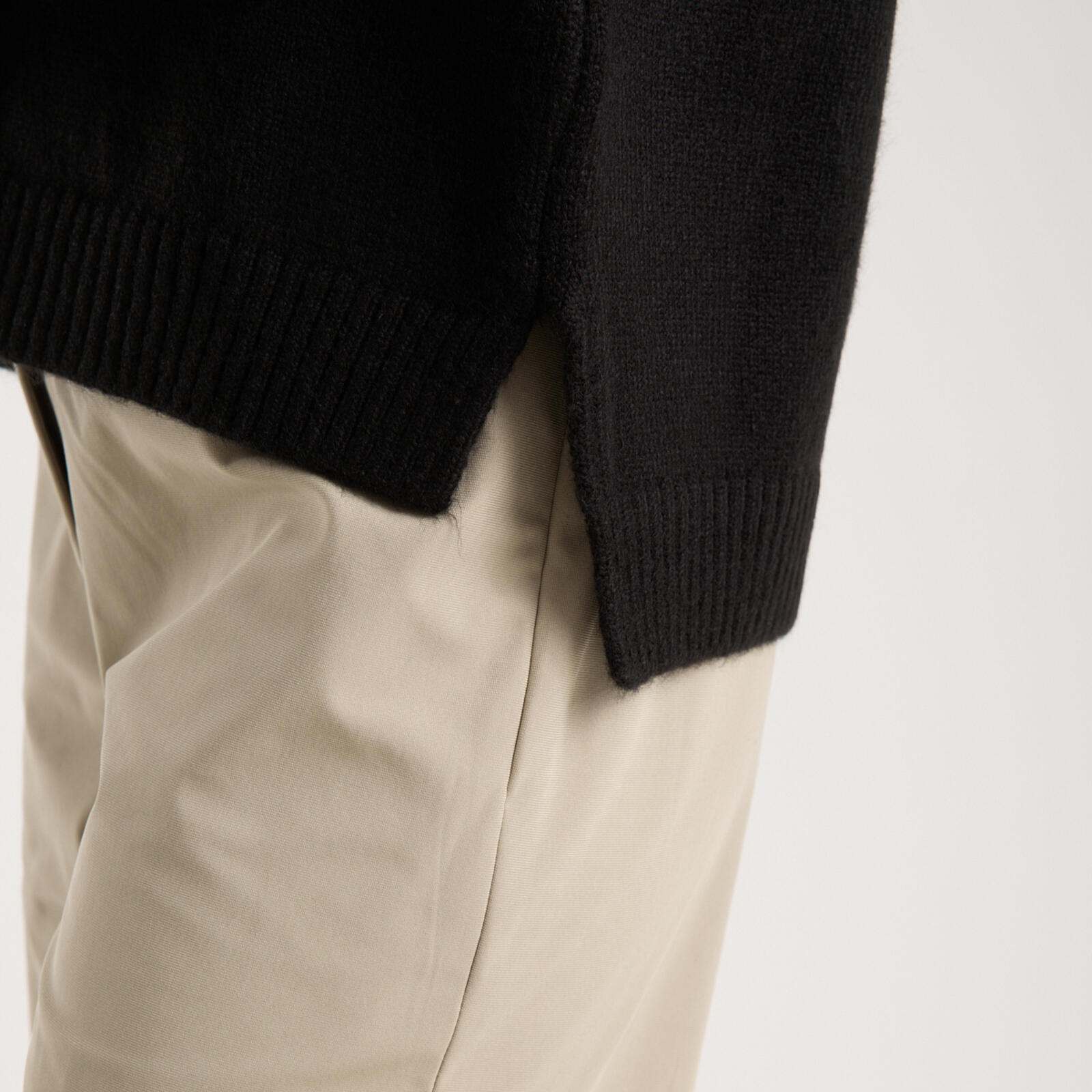 Kadın Siyah Basic Fit Kazak