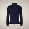 Kadın Fermuarlı Sweatshirt Lacivert - Pella