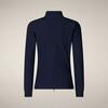 Kadın Fermuarlı Sweatshirt Lacivert - Pella
