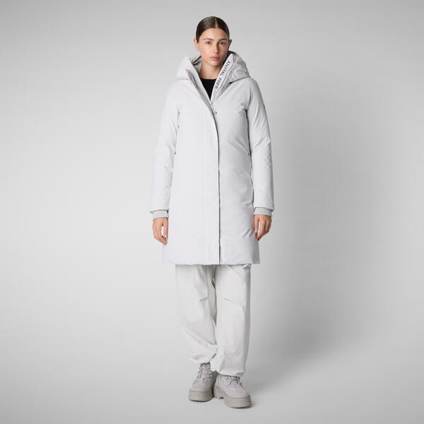 Kadın Kapüşonlu Parka Açık Gri - Sienna