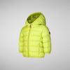 Unisex Çocuk Şişme Mont Fosforlu Yeşil - Wally