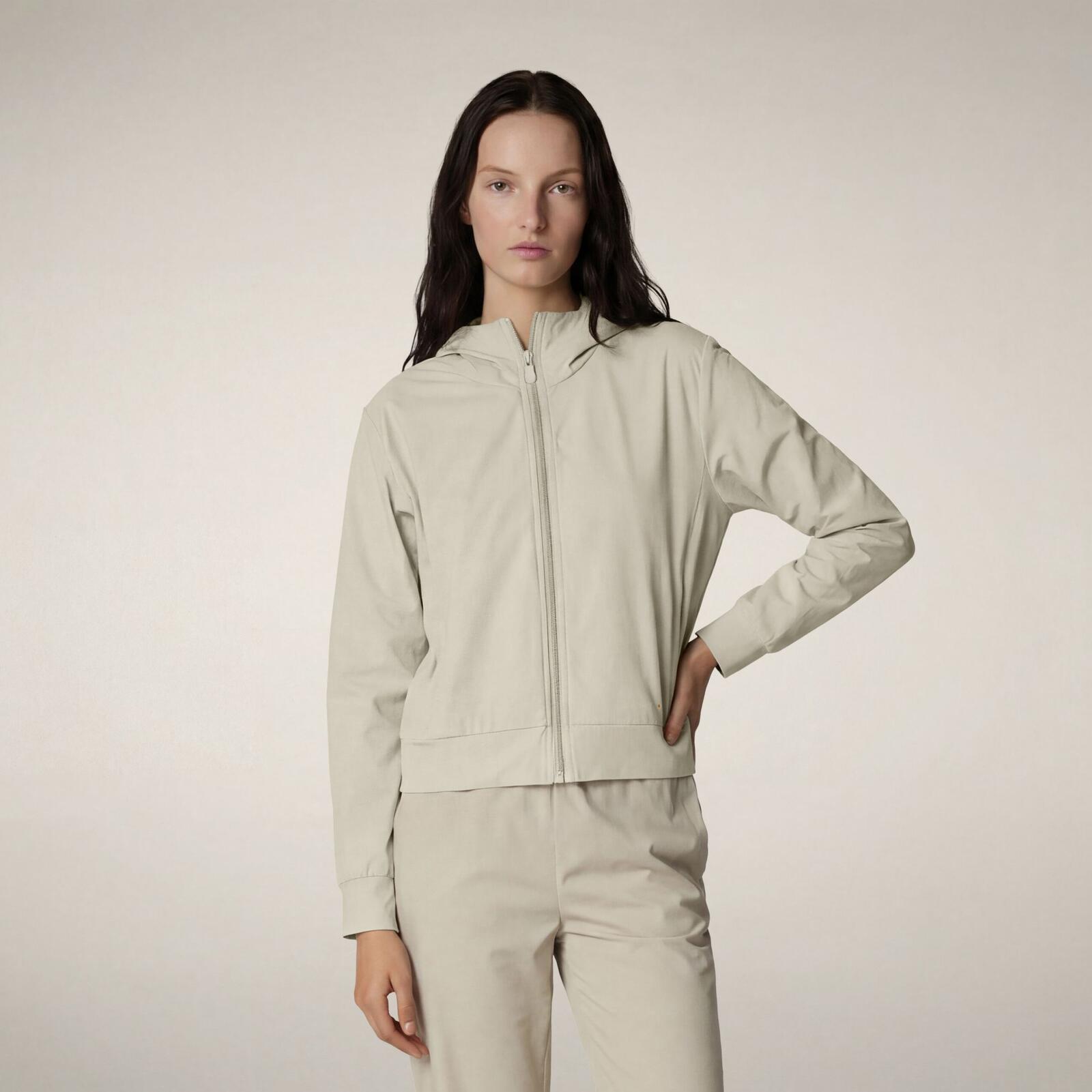 Kadın Kapüşonlu Sweatshirt Bej - Pear