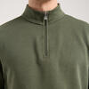 Erkek Koyu Yeşil Yarım Fermuarlı Sweatshirt